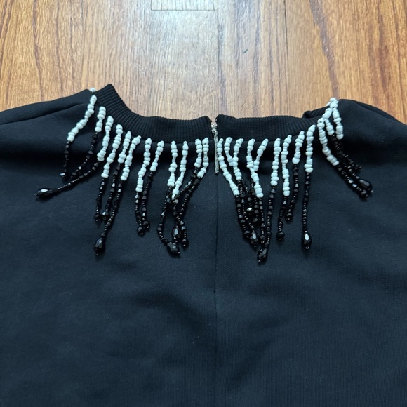 NWT Christopher Kane Beaded Embellished cotton sweatshirt in black size XS - Picture 11 of 16